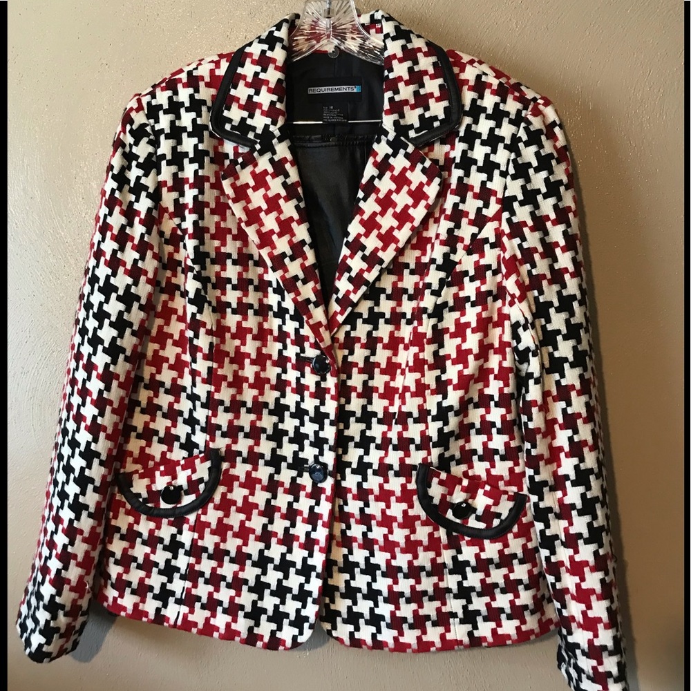 blazer and leather skirt size 18 but fits 14 16